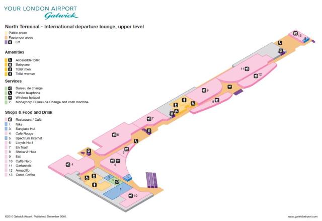 План Северного терминала аэропорта Гатвик