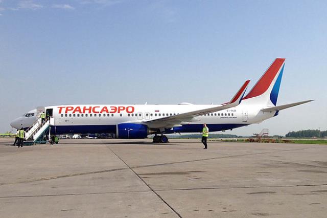 Самолет авиакомпании "Трансаэро" Boeing 737-800 в новой фирменной окраске выполнил первый рейс