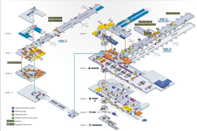 Схема аэропорта Брюсселя