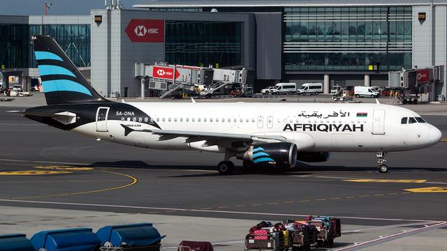 5A-ONA:Airbus A320-200:Afriqiyah Airways